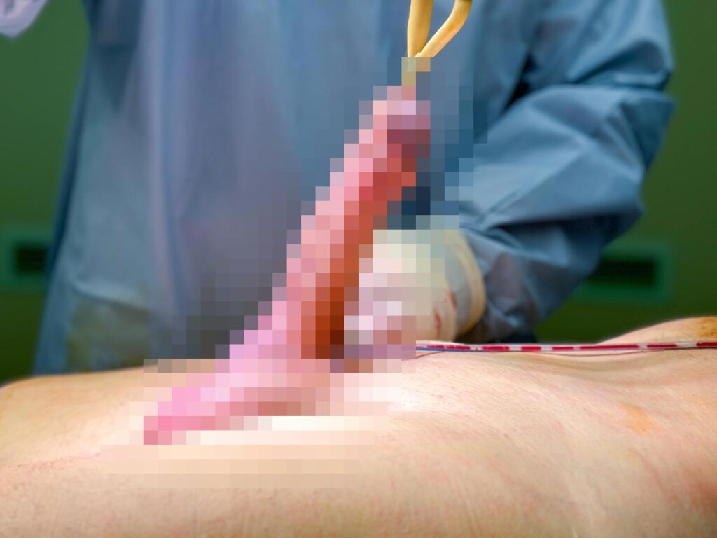 Результат протезирования полового члена с фаллопротезом Coloplast Titan Touch